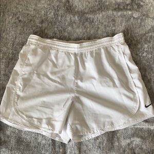 White nike shorts